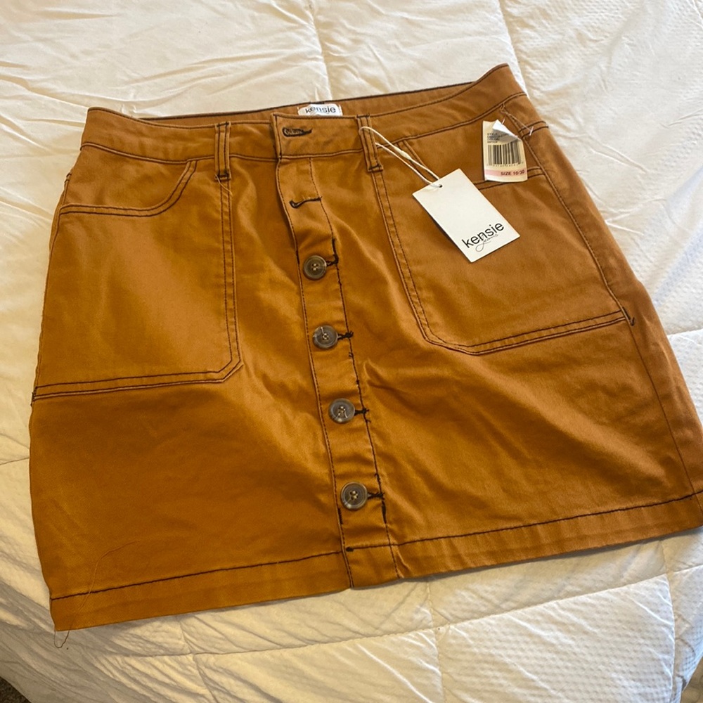Kenzie Jeans Women's Skirt with Button Front